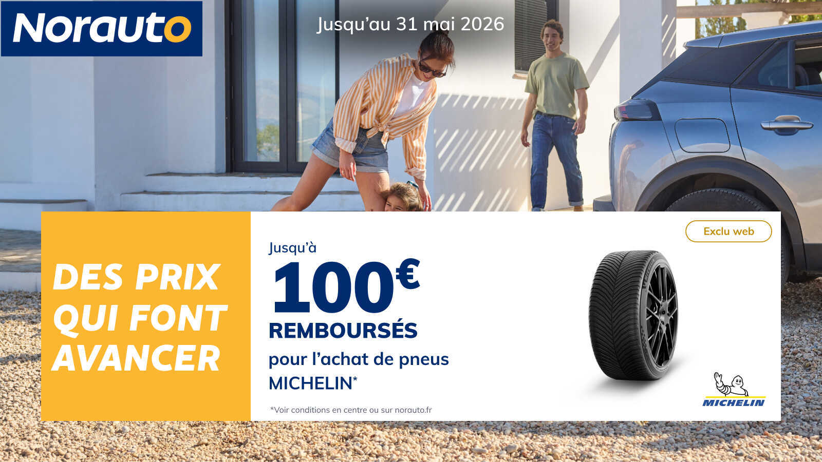 CASHBACK NORAUTO jusqu'à 100 € WEB ONLY MAI